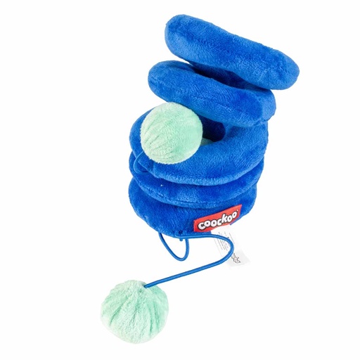 [207490-2] ebi Coockoo TWISTER Plush Cat Toy - BLUE/36X10X10CM