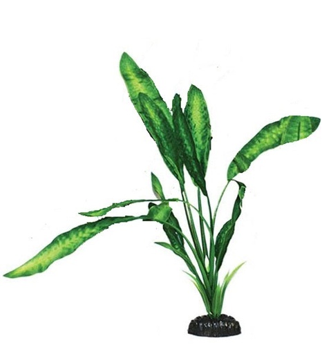 [407859-2] Hugo Kamishi Narrow Leaf Silk Aquarium Plant Décor - GREEN/20CM