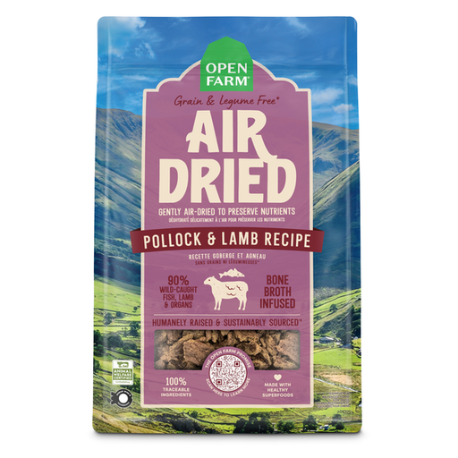 [106922-1] Open Farm Air Dried Alaskan Pollock & Lamb Recipe Dry Dog Food - 1LB