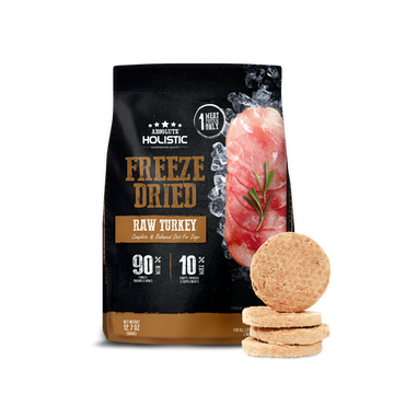 [105714-1] Absolute Holistic Freeze Dried Raw Turkey Patty Dry Dog Food - 360G