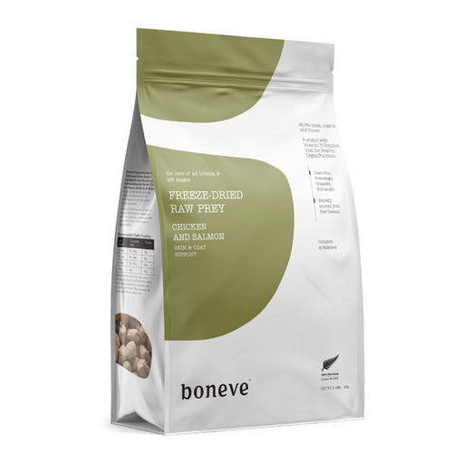 [106772-1] Boneve Freeze-Dried Raw Prey Chicken&Salmon Dry Cat Food - 80G