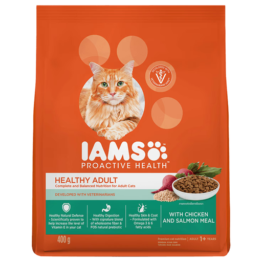 [106872-1] IAMS Proactive Health Adult with Chicken Dry Cat Food - 400G