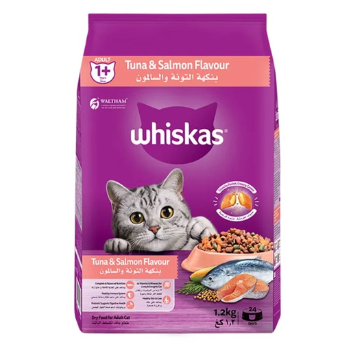 [110861-2] Whiskas Adult Tuna & Salmon Dry Cat Food - 3KG