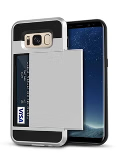 [VDS8-SIL] Verus Samsung Galaxy S8 Case Silver Dual Protective Cover with Damda Slide Card Slot