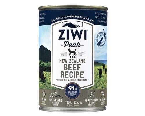 [6594467-390G] ZiwiPeak New Zealand Beef Recipe Canned Dog Food 390gm