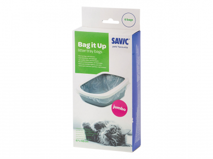 [201104-JUMBO] Savic Bag It Up Cat Litter Tray Liner 6 Bags Jumbo