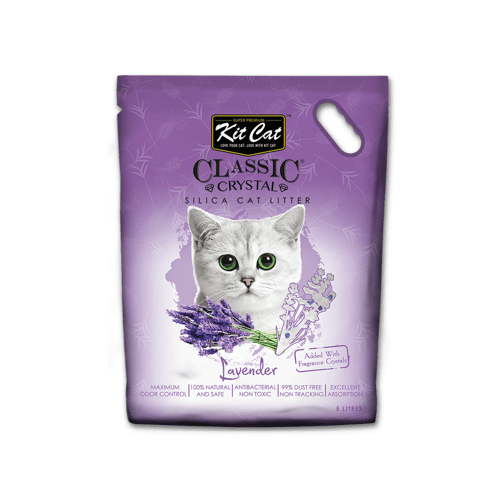 [8494] Kit Cat Crystal Silica Cat Litter Lavender 5L