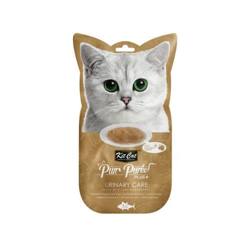 [3225] Kit Cat Purr Puree Plus Urinary Care Tuna 4x15gm