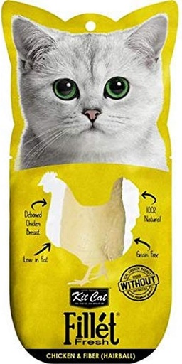 [3113] Kit Cat Fillet Fresh Chicken & Fiber Hairball 30gm