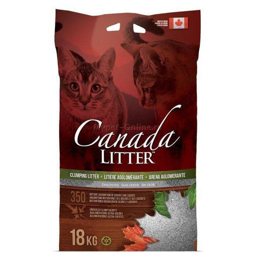 [604] Canada Scoopable Clumping Unscented Cat Litter 18kg