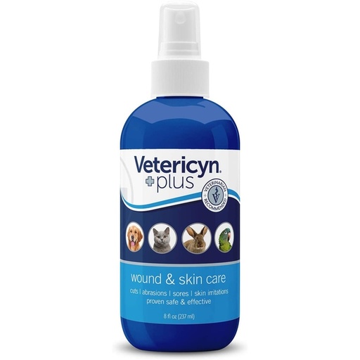 [1761] Vetericyn Plus Antimicrobial All Animal Wound & Skin Care 8oz