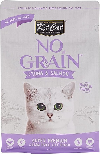 [3375] Kit Cat No Grain Tuna & Salmon Super Premium Cat Food 1kg 