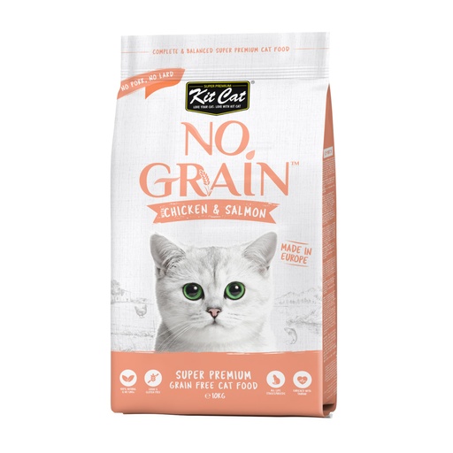 [3351] Kit Cat No Grain Chicken & Salmon Super Premium Cat Food 1kg