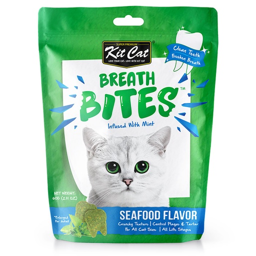 [4157] Kit Cat Breath Bites Seafoods Flavor 60gm