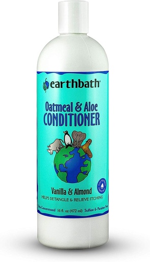[924] Earthbath Natural Oatmeal & Aloe Conditioner with Vanilla & Almond Scent 16oz