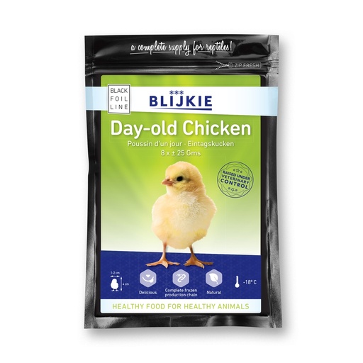 [KIBL615] Kiezebrink Blijkie Black Foil Line Day Old Chickens 25gm 8pcs