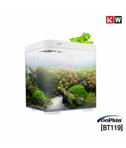 [BT119-T] KW Zone Dophin Mini Betta Tank Kit With Temperature Display 7L
