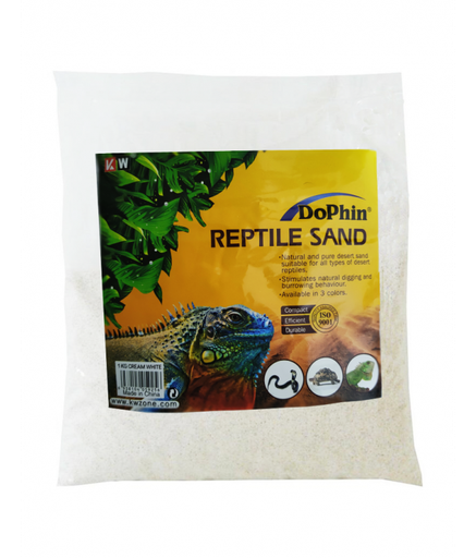 [DESERTSAND-CREAMWHITE] KW Zone Dophin Reptile Sand 1kg Cream White
