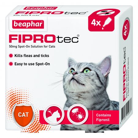 [BE15587] Beaphar Fiprotec for Cat 4 Pipettes
