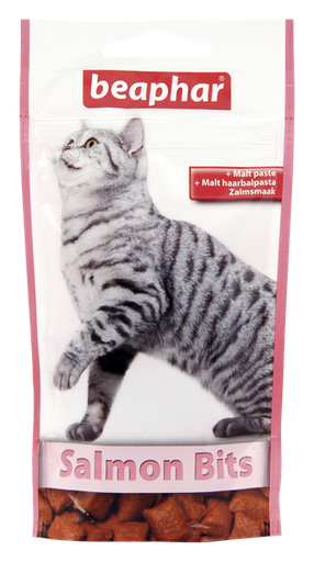 [BE11440] Beaphar Malt Bits Salmon Cat Treats Pouch Hairball Control 35gm 