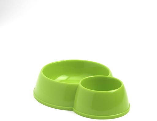 [5412087153084] Moderna Double Feeding Bowl Cats Lemon -C153