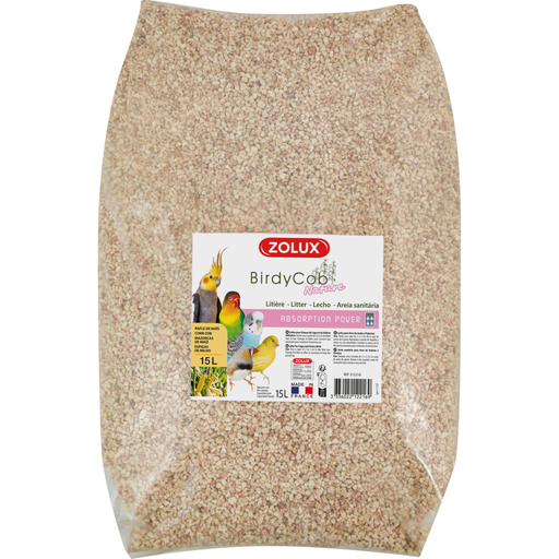 [ZL212216] Zolux BirdyCob Nature 15 L Litter for Cages and Aviary