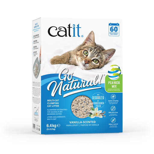 [HA44143] Catit Go Natural! Multi-Cat Clumping Cat Litter with Deodorizer, 2 x 3.2 kg (6.4 kg)