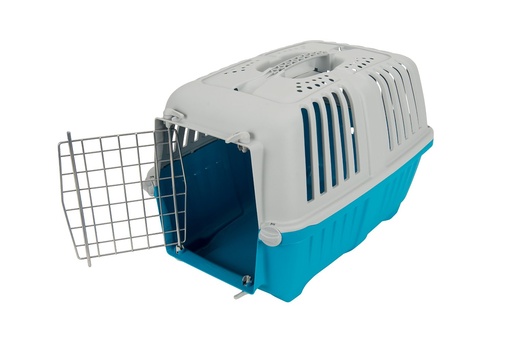 [MPS01140103] MPS2 Pratiko 1 Metal Baby Blue Colour Cats and Pets Tavel Carrier Cage Small 48x31.5x33cm