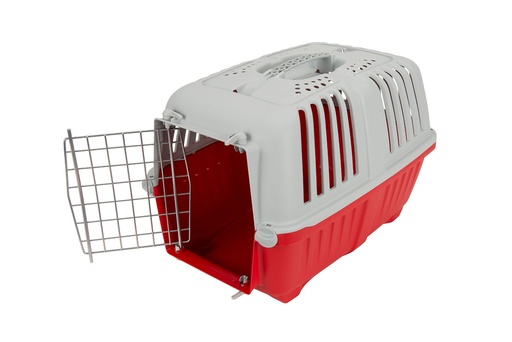 [MPS01140101] MPS2 Pratiko 1 Metal Rose Red Colour Pets Travel Carrier Cage Small 48x31.5x33cm