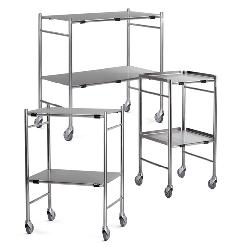[BU125-074] Burtons Vet Clinic Dressing Trolley - Large - 750 x 450 x 86mm