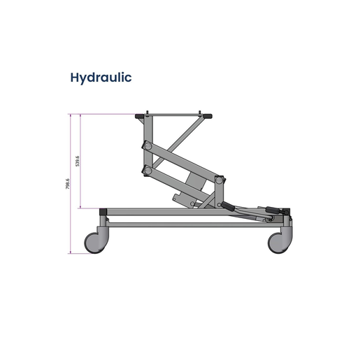 [BU125-150-3] Burtons Vet Clinic Low lift table base - Hydraulic