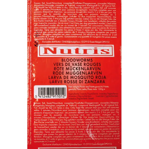 [OC1591101] Ocean Nutrition Nutris Bloodworms 100gm Frozen Fish Food