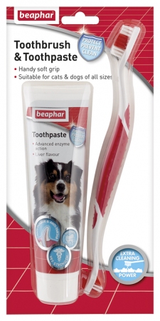 [BE15303] Beaphar Toothbrush & Toothpaste for Dog