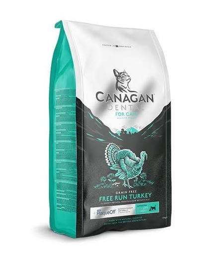 [200591-4kg] Canagan Dental Free Run Turkey Dry Cat Food 4kg