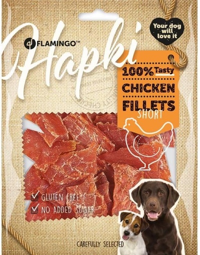 [501357-170G] Flamingo Hapki Chicken Short Fillets Dog Treats 170g 170G