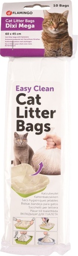 [501107-X-LARGE] Flamingo Dixi Mega Easy Clean Cat Litter Bags 10pcs X-LARGE