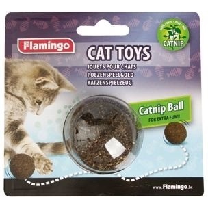[90215282-OS] Flamingo Catnip Ball Cat Toy OS