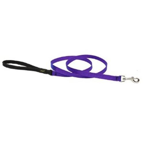 [260] LupinePet Basics 1/2  Purple 4-foot Padded Handle Leash for Small Pets
