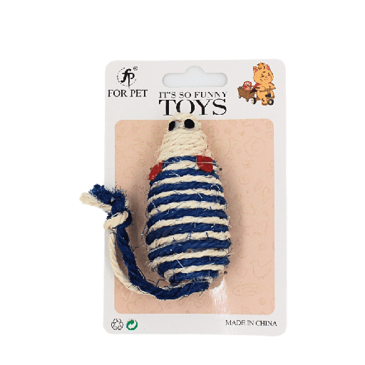 [PC-CATY-022] For Pet Sisal   Cat Toy Mice - 14 Cm (Assorted Color)