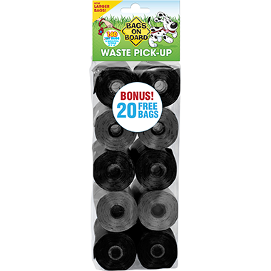 [1051] BOB - Bags on Board Waste Pick-Up Refill Bags Neutral Roll Black  140bags 10x14