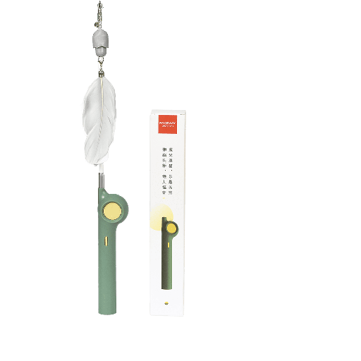 [PC-PAE-TO-P007C] Pakeway Lucky retractable wand Cat Teaser with Led lamp & Feather