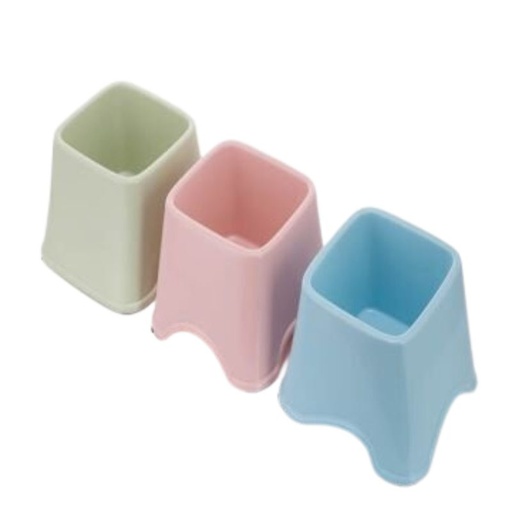[PC-136P] Pets Club Deep Plastic Bowl -207 ml -21*20*12 Cm - Pink