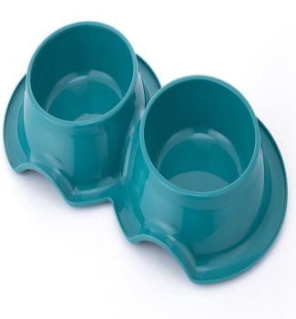 [PC-0088-38GR] Pets Club Plastic Double Bowl Anti-Ant Without Bowl, 98 ml, Size 38*21*5.5 Cm -Gr