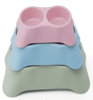 [PC-169B] Pets Club Double Dining Bowl - 34*20*6.5Cmblue