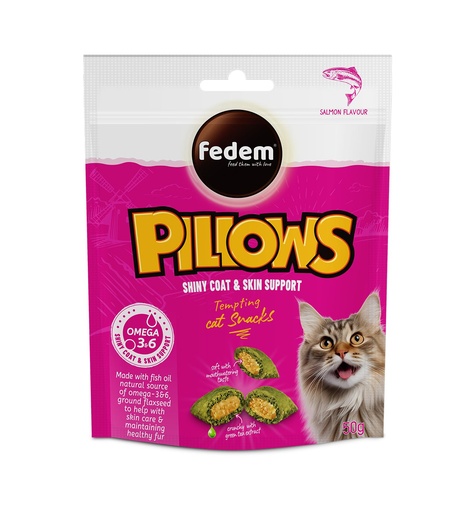 [PC-50116] Fedem Pillows Cat Treats – Salmon Flavour 50g