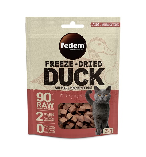 [PC-50239] Fedem Freeze-Dried Cat Treat – Duck & Pear 22g