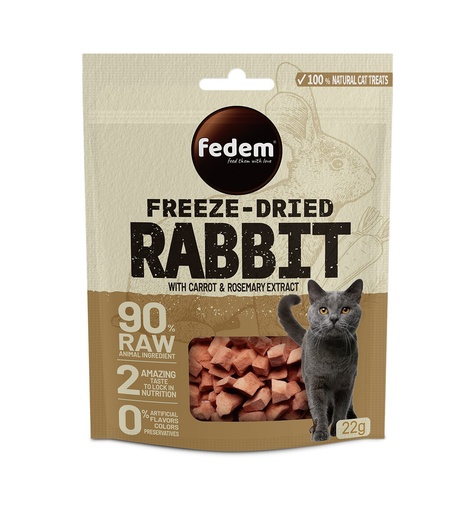 [PC-50246] Fedem Freeze-Dried Cat Treat – Rabbit & Carrot 22g