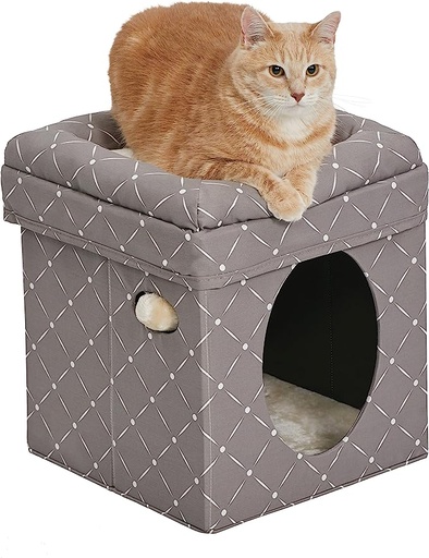 [137MRD] MidWest Curious Cat Cube Mushroom 16x17x16cm