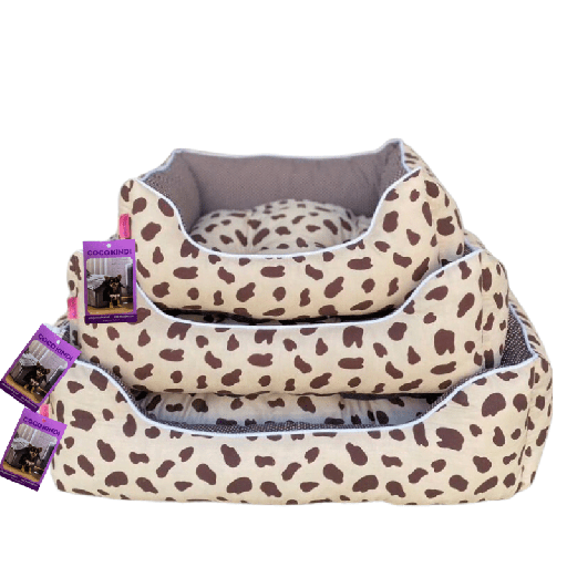 [PC-CK-09476] Coco Kindi  Brown Dotted Pattern Washable Sofa Cotton Bed - Size 4