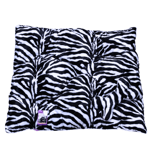 [PC-CK-09980] Coco Kindi Cushion With Bone Zebra Stripe Washable Fur Bed - Size 3